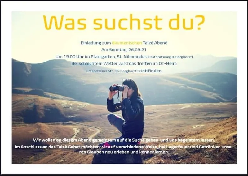 oekumenischen Taize Abend
